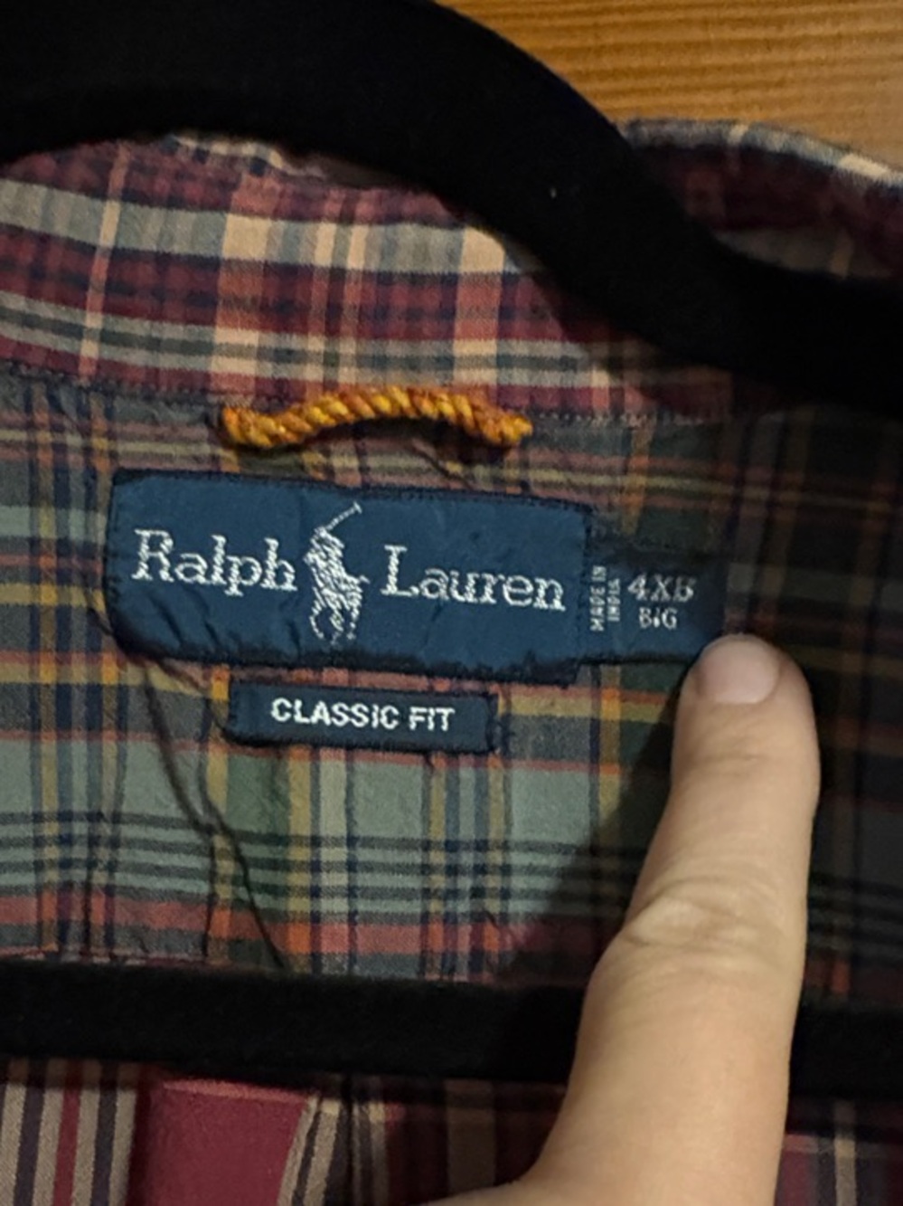 Vtg Ralph Lauren Plaid Button Down